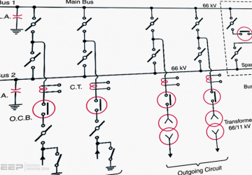 Learn HV substation elements (graphic symbols, basics & connection schemes)