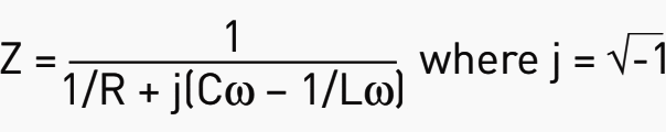 Circuit impedance formulae