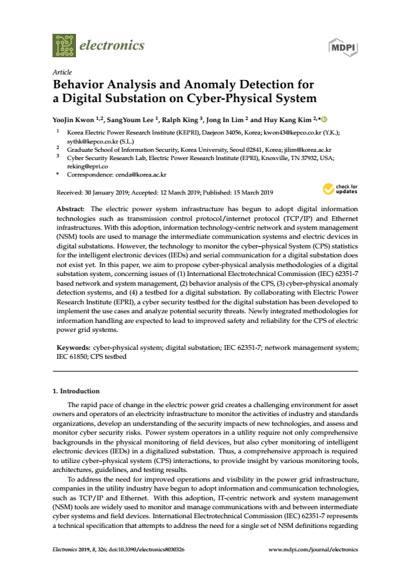 Analysis and detection of potential security threats to a digital substation