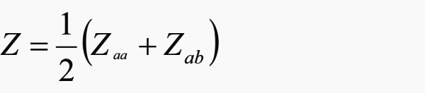 Equivalent impedance if the branch impedances are equal