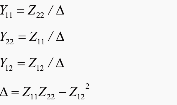 Four-terminal network currents and voltages