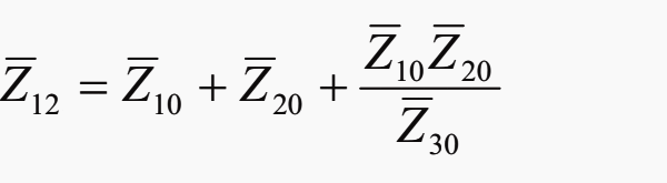 The impedance of a delta network