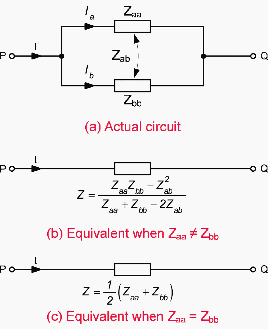 Reduction of two branches with mutual coupling