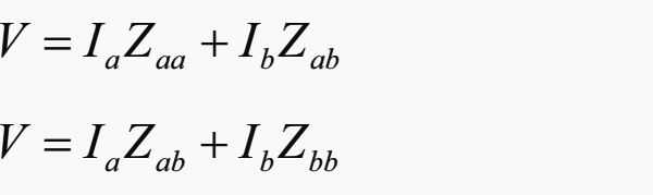 The application of a voltage V between the terminals P and Q