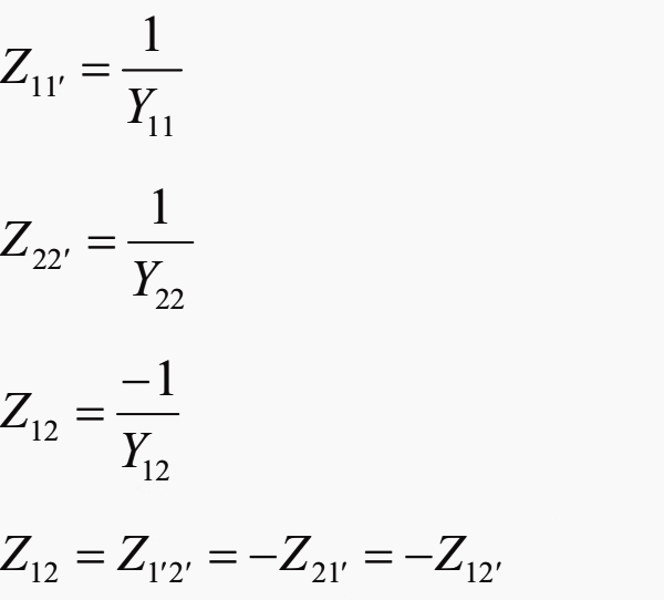 Z11', Z22', Z12 formulae