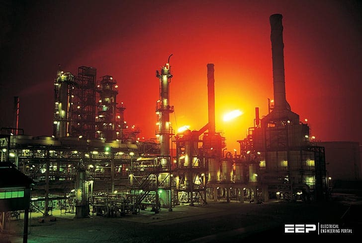 Typical electrical distribution scheme and SCADA system of an oil/gas production plant