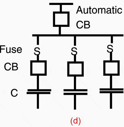 10 most common locations of shunt capacitors installed in a power