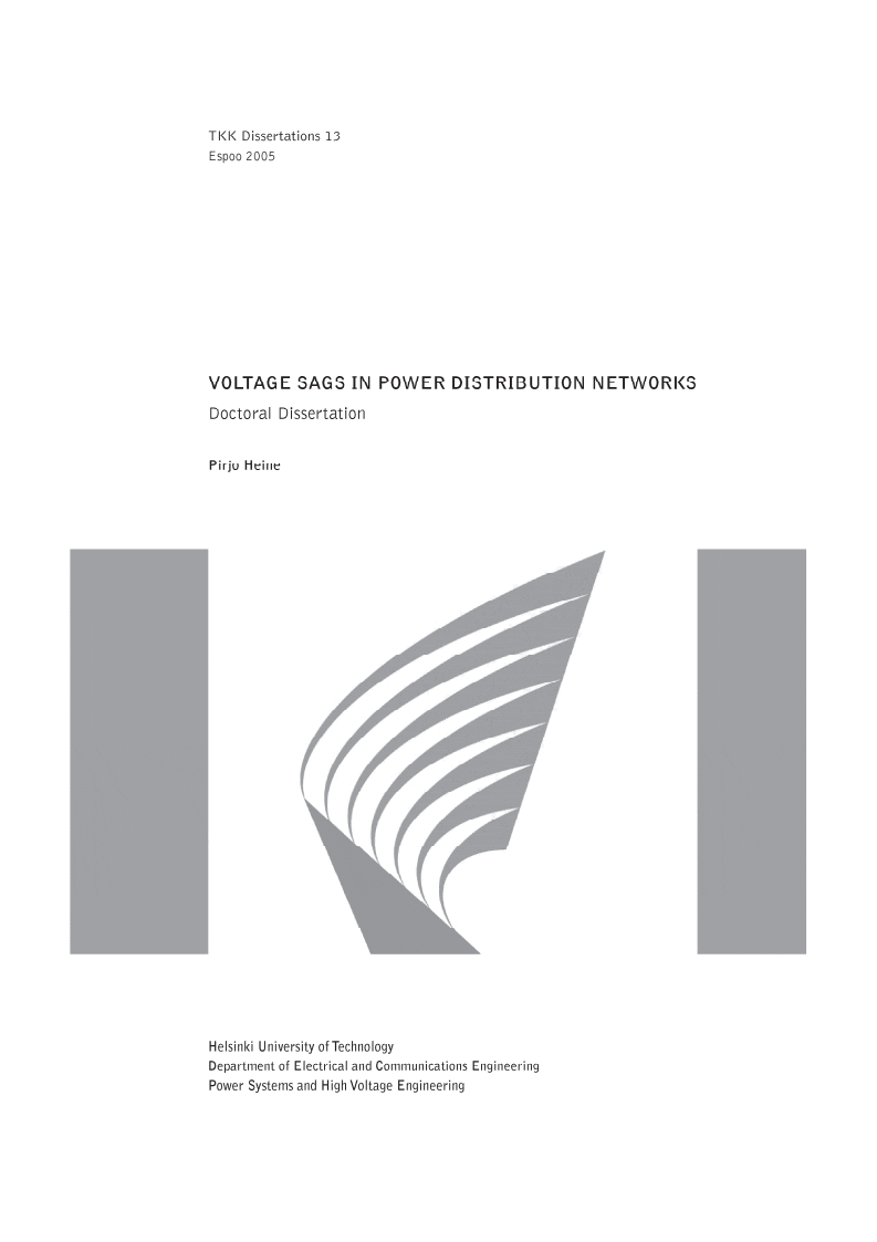 Analysis of voltage sags in power distribution networks