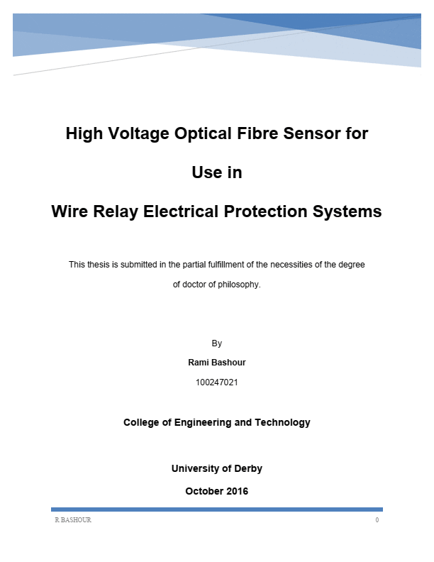 Design and implementation of fibre optical HV sensor in relay protection systems