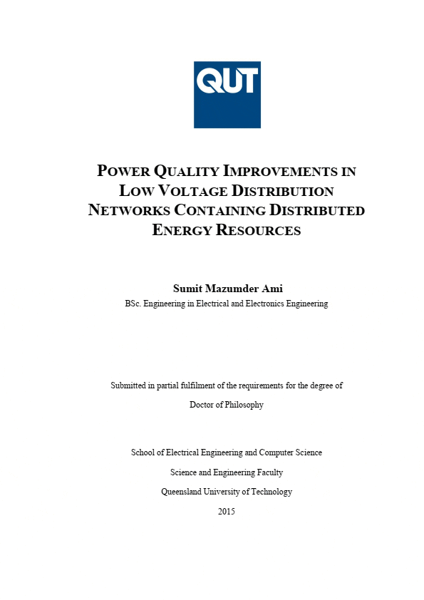 Improving power quality in LV networks with distributed generation