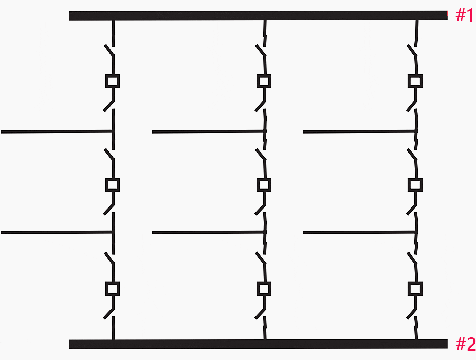 Breaker-and-a-half substation arrangement