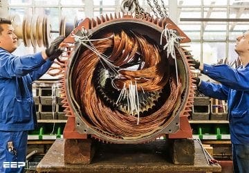 Improving the efficiency and reducing the vibrations of large electrical machines