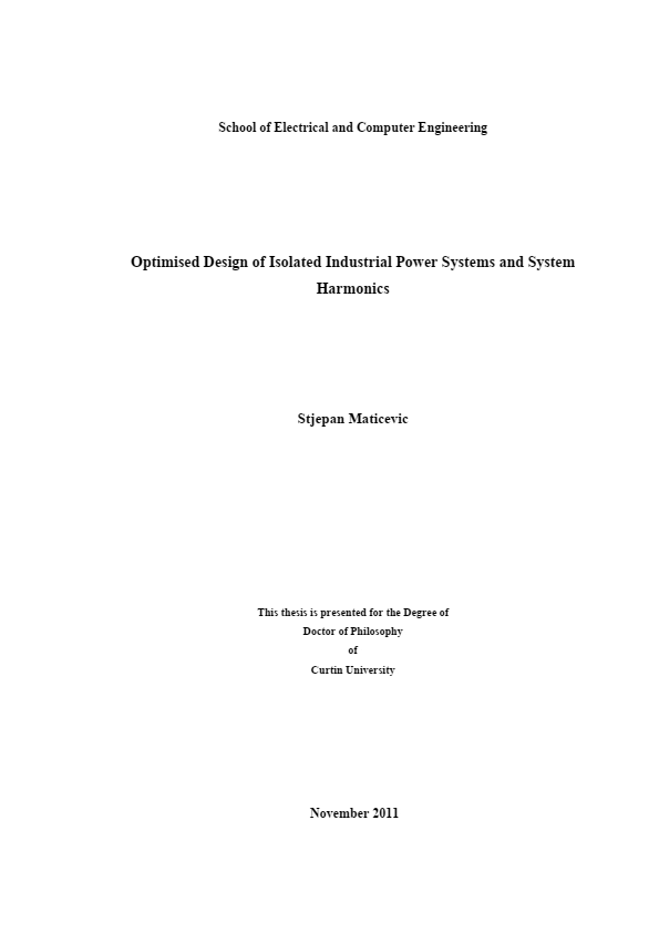 Practical problems in design of industrial isolated power systems (harmonics related)