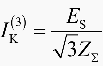 Three-phase short-circuit current formulae