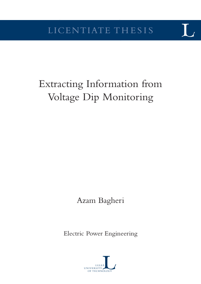 Voltage dips as a very important power quality issue