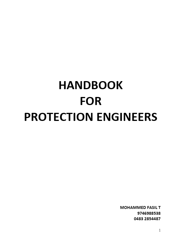 Practical handbook for relay protection engineers