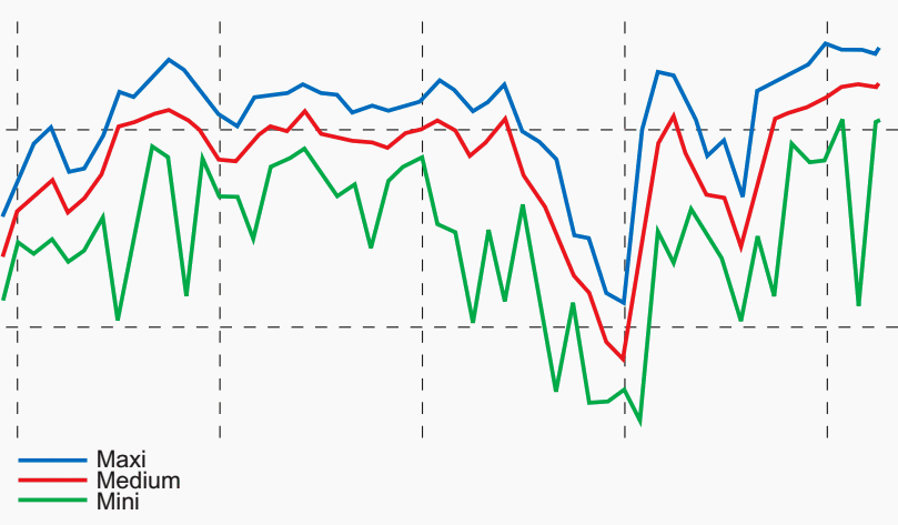 Example of recording showing amplitude variations of the supply voltage