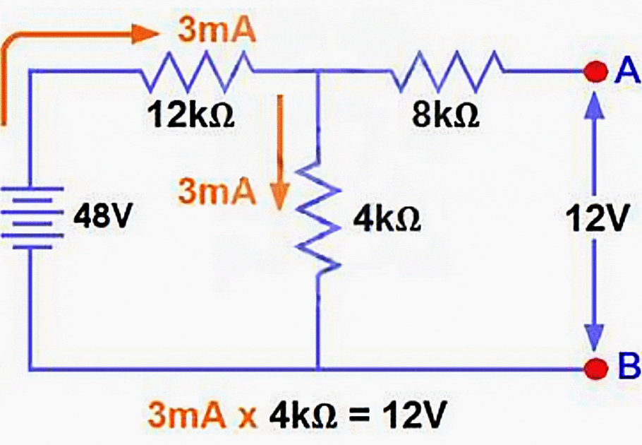 Calculate and measure the open circuit voltage using Thevenin theorem