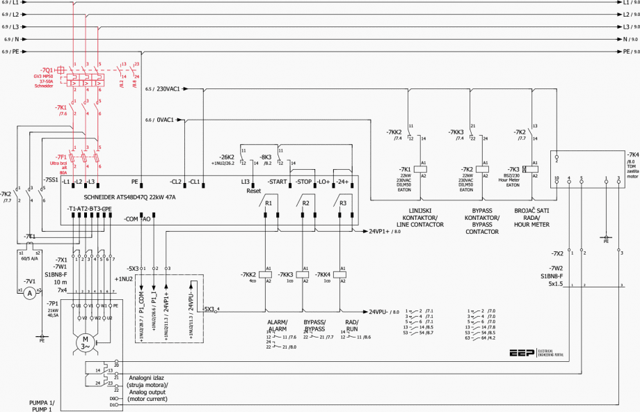 Design and control considerations for an example of the waste water pumping station