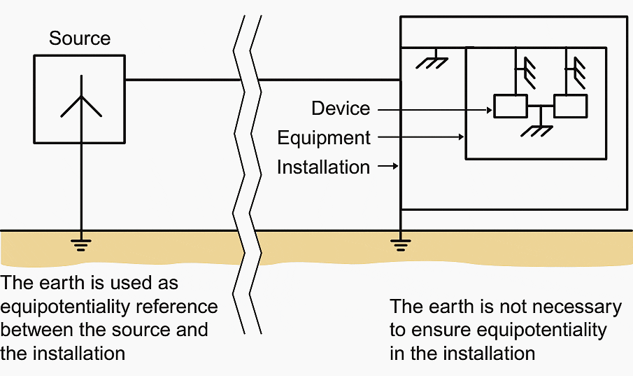 Separate installation and power supply (public distribution system)