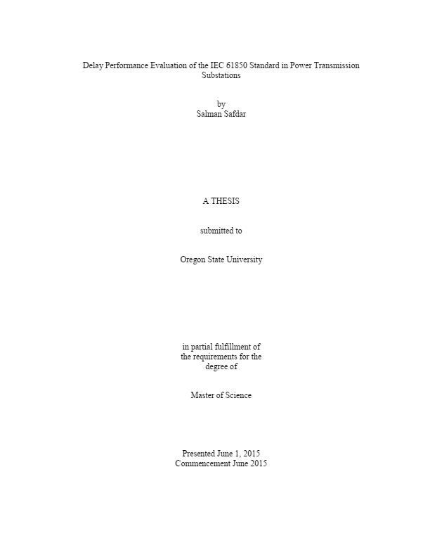 Delay performance evaluation of the IEC 61850 standard in power transmission substations