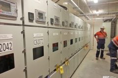 Civil engineering in installation of substation buildings and switchboard rooms