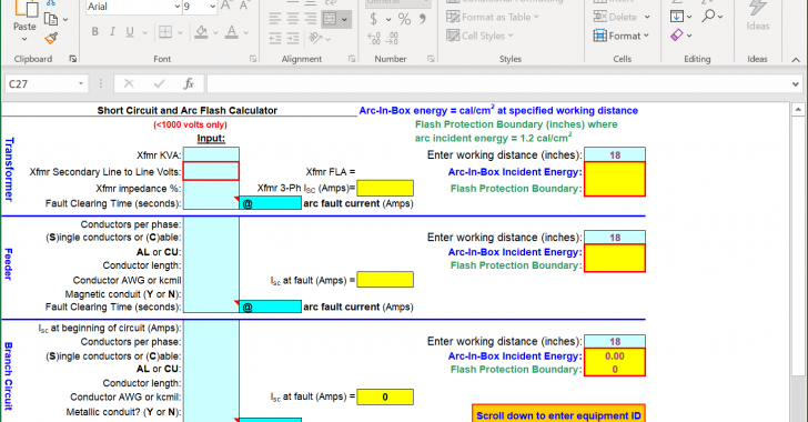 Electrical Safety Program Arc Flash Calculator