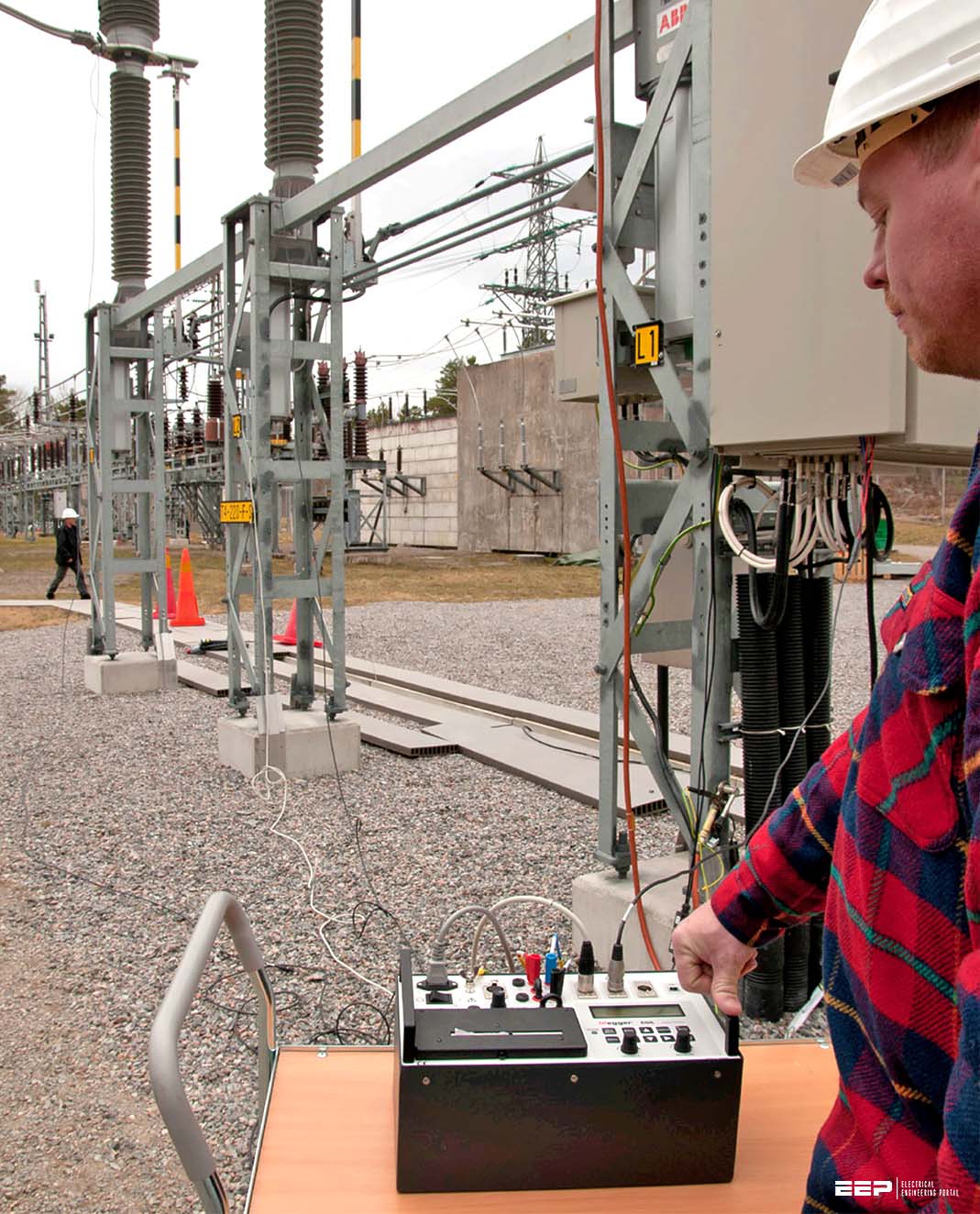 Performing electrical tests in EHV power substations