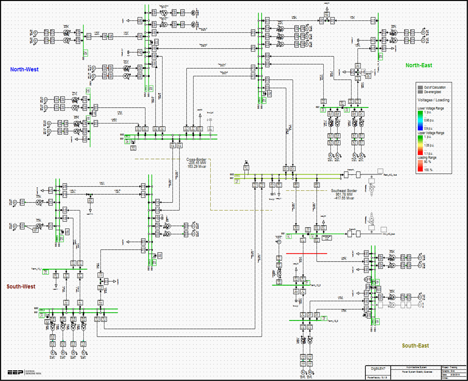 Technical performance and stability analysis of power network using 600kV, 800kV, and 1000kV HVDC