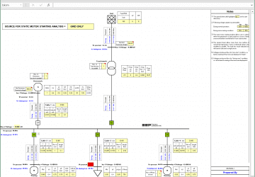 Motor starting calculation (MS Excel Spreadsheet)