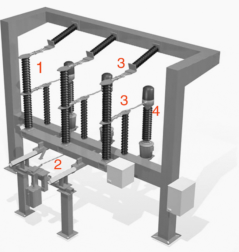 Compact switching module for Un ≤ 170 kv with draw-out circuit-breaker