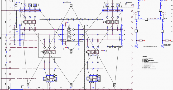 Design of 33kV switchyard (equipment, SLD, and layout) for small hydro-power plant