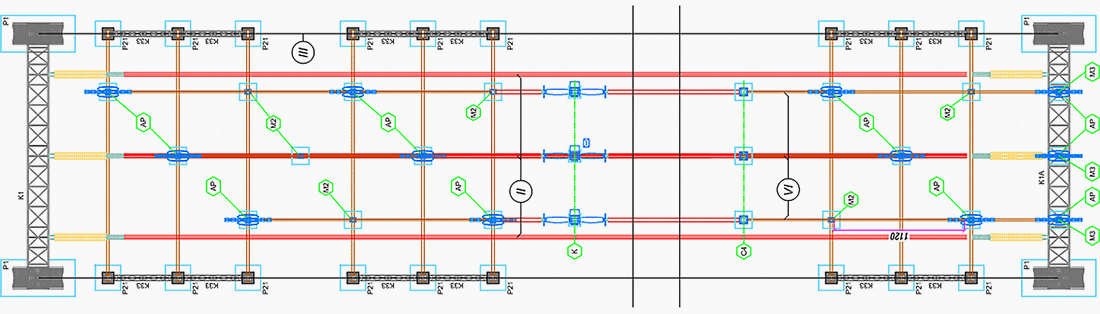 Typical general layout of the bus coupler and transfer feeder