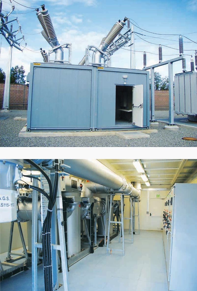 Prefabricated, modular transformer substation