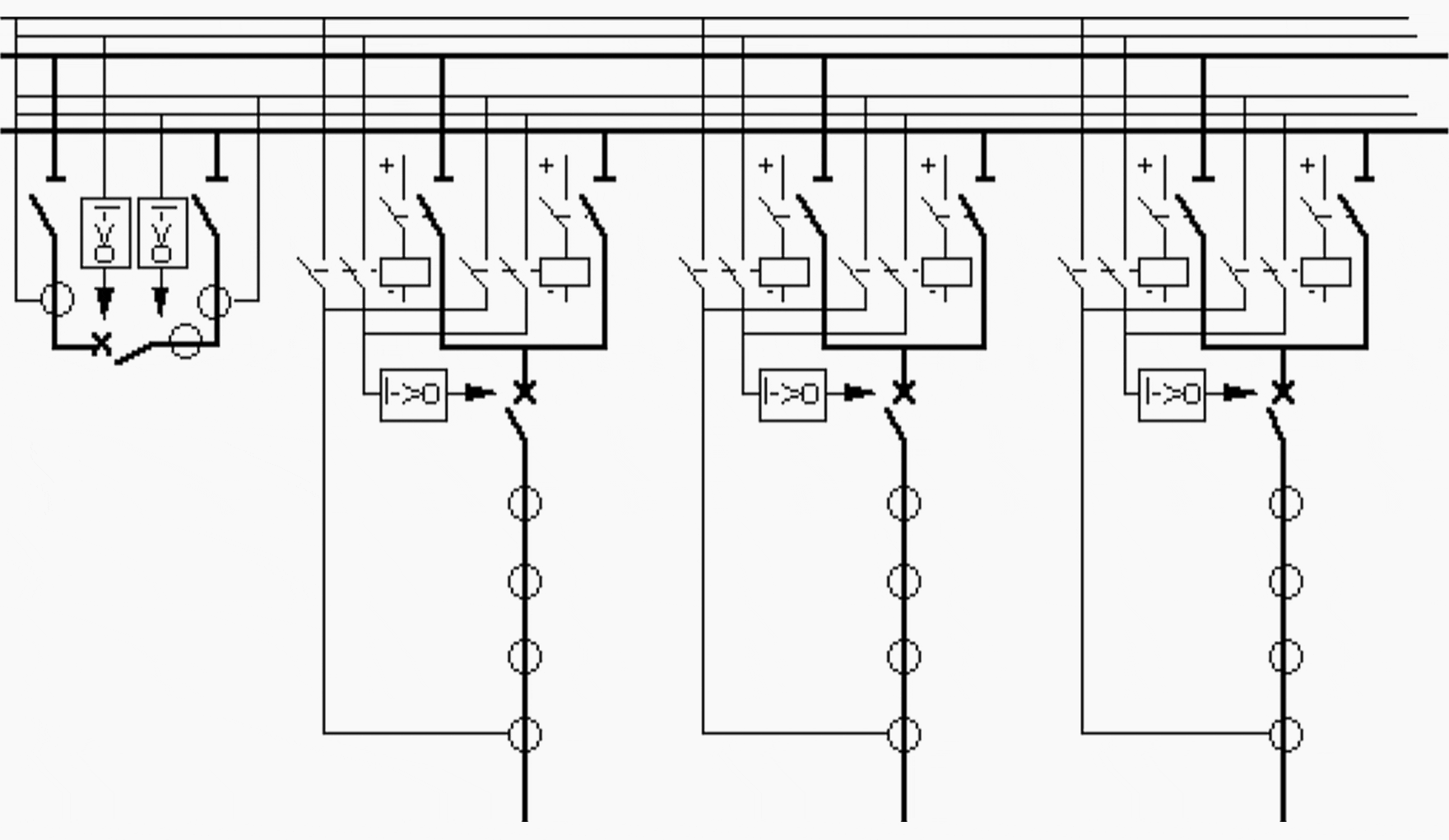 A trip busbar arrangement