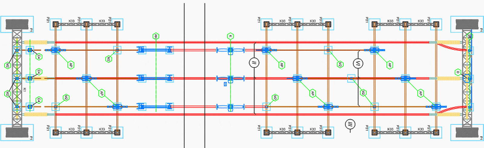 Typical general layout of line feeder