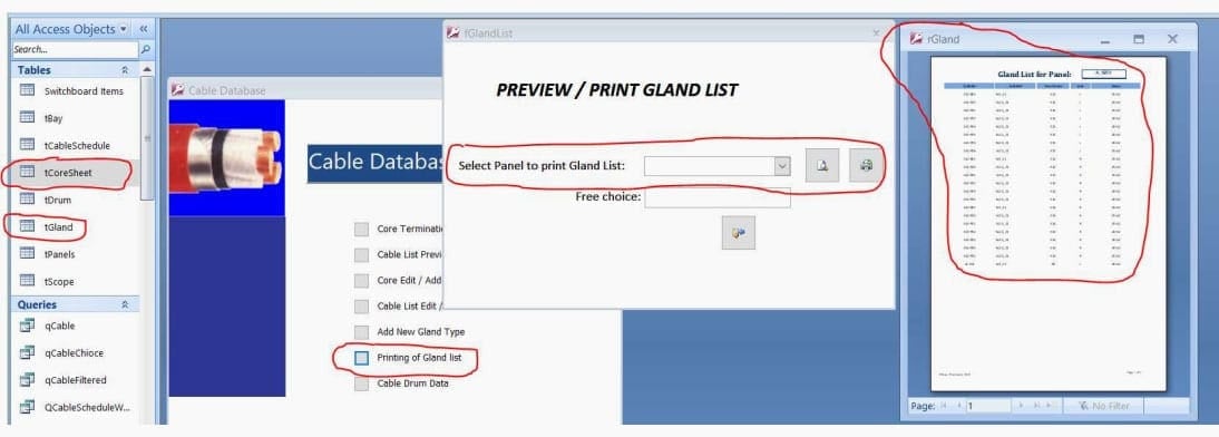 Cable Gland List