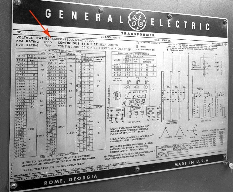 Learn How To Interpret Transformer Nameplate Information | EEP