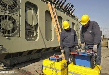 Power transformers testing and commissioning at the site