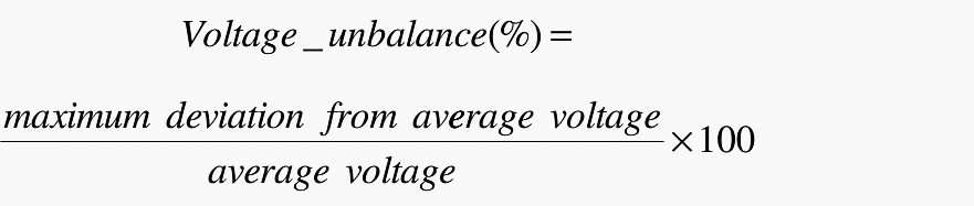 Voltage unbalance formulae