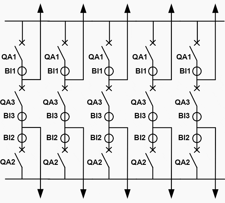 Breaker-and-a-half arrangement