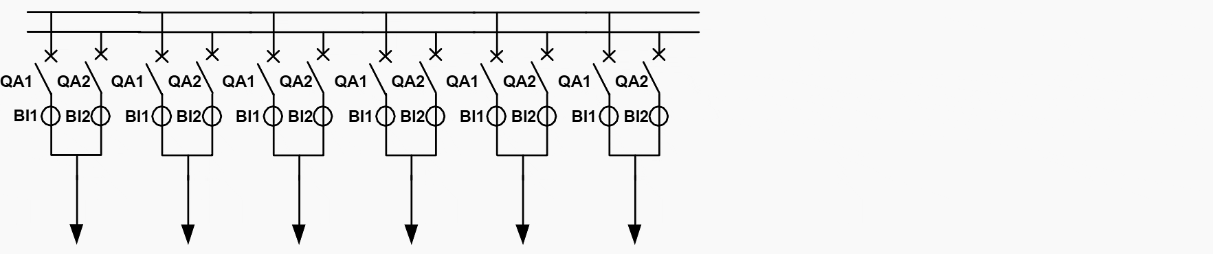 Double busbar arrangements with double breakers