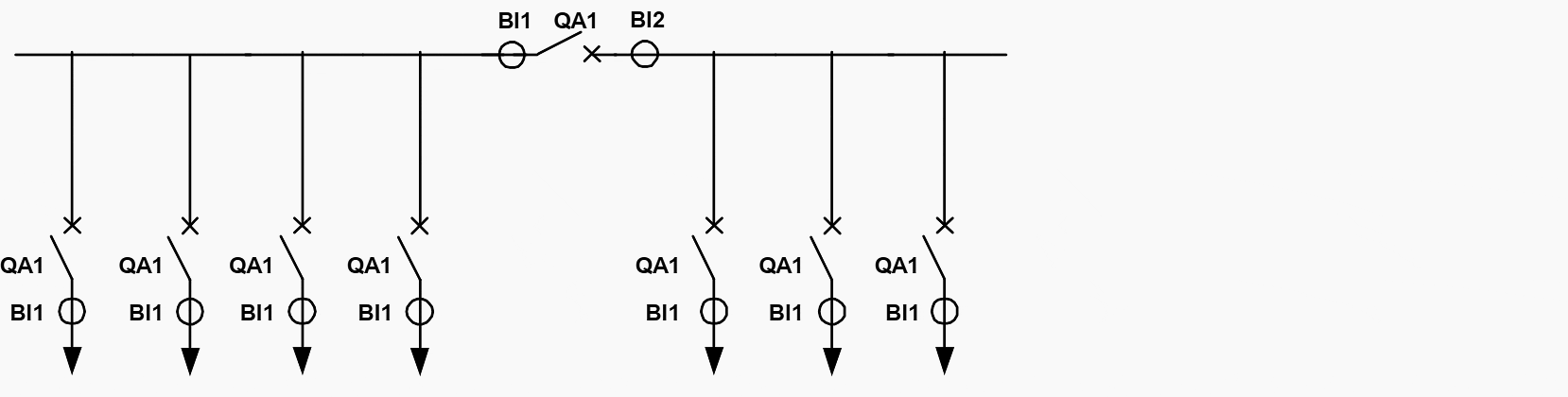 Single busbar arrangements