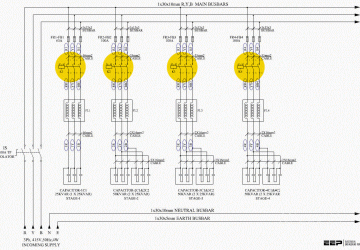 Inside the capacitor bank: Power factor correction, circuits, calculation and schematics