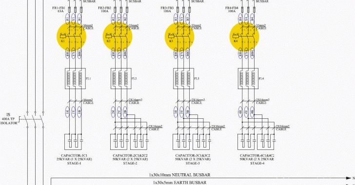 Inside the capacitor bank: Power factor correction, circuits, calculation and schematics