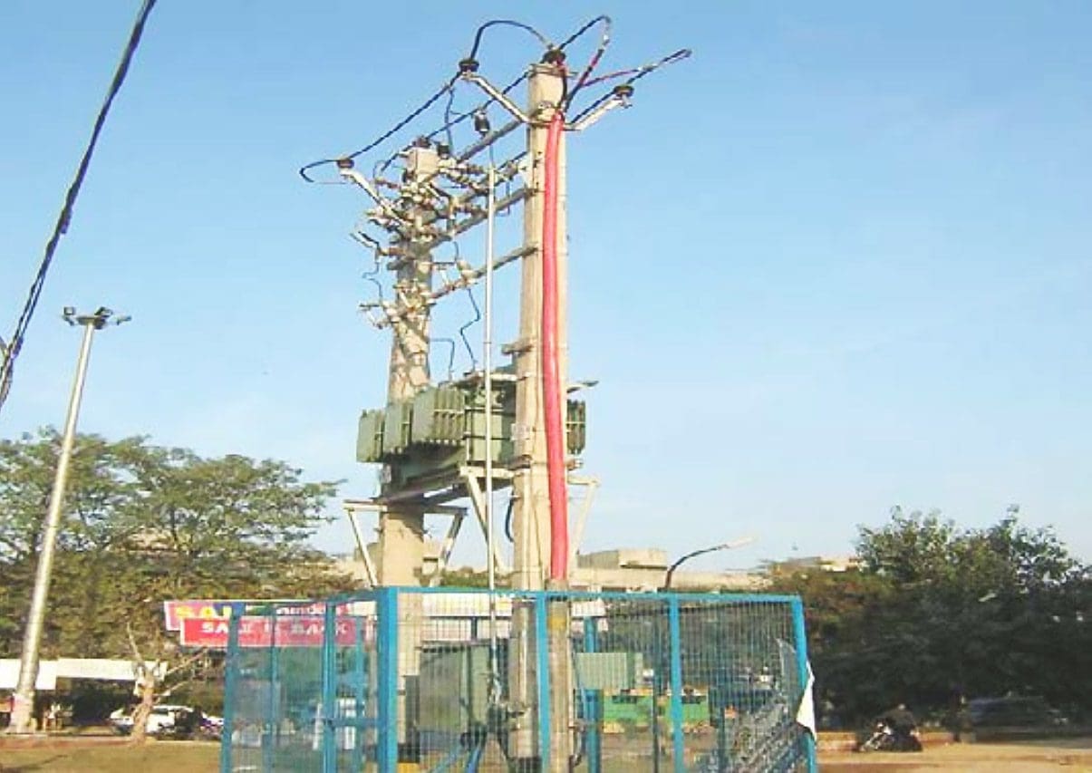 Distribution Transformer on concrete poles