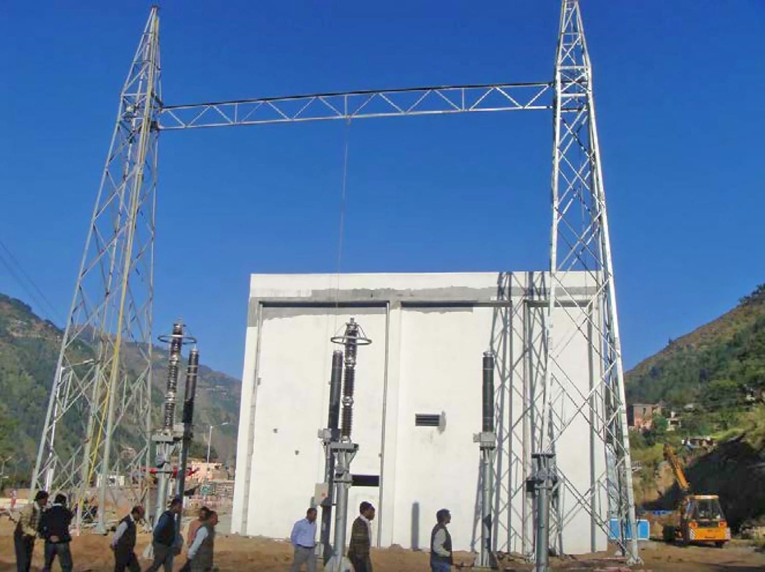 Erection of substation equipment