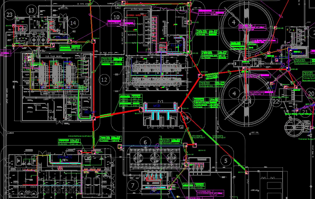 An example of electrical layout of the bank