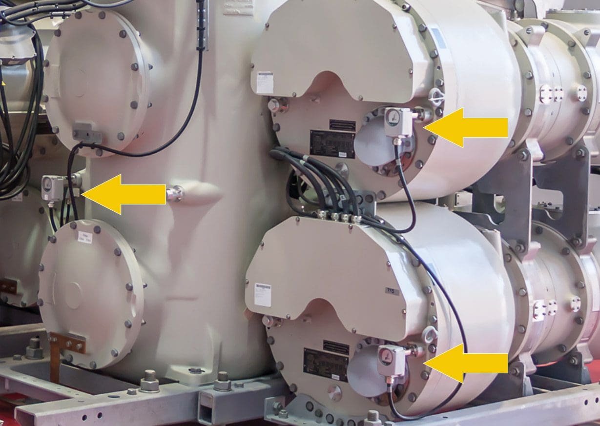 Gas density monitor mounted on the GIS enclosure