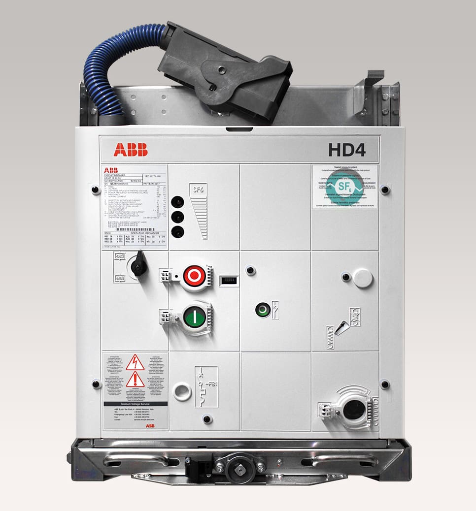 Medium-voltage SF6 circuit breaker, type HD4 (ABB)